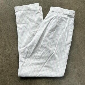 Vintage Cristinas White Plaid Size 13/14 Cotton Trouser Pants